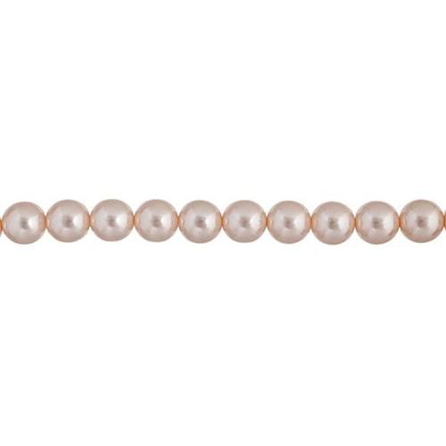 Sundaylace Creations & Bling Pearl Beads 4mm - 45pcs 3mm & 4mm  Light Cream Rose - Czech Glass Pearls 8in Strand