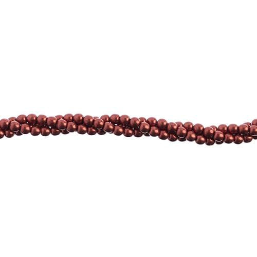 Czaechmates Pearl Beads 3mm 3mm & 4mm Saturated Metallic Cherry Tomato Pearl Round Beads, Czechmates