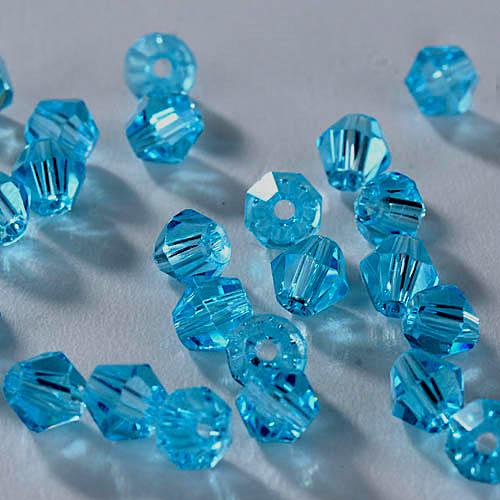 Sundaylace Creations & Bling Bicone Beads 2mm Aqua Transparent, Grade AAA Bicone Beads