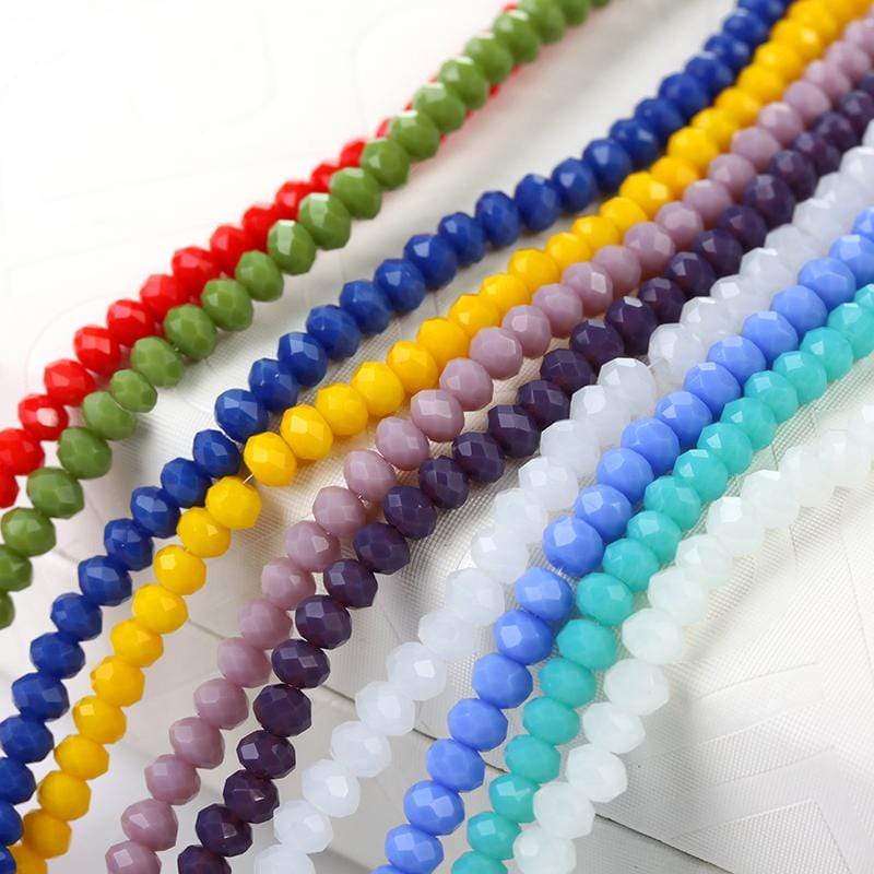 Sundaylace Creations & Bling Rondelle Beads 3mm  Glass Crystal Faceted Rondelle Bead Multiple Colours