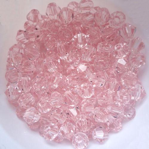 Sundaylace Creations & Bling Bicone Beads 3mm Pink Rose Transparent  Grade AAA Bicone Bead 3mm