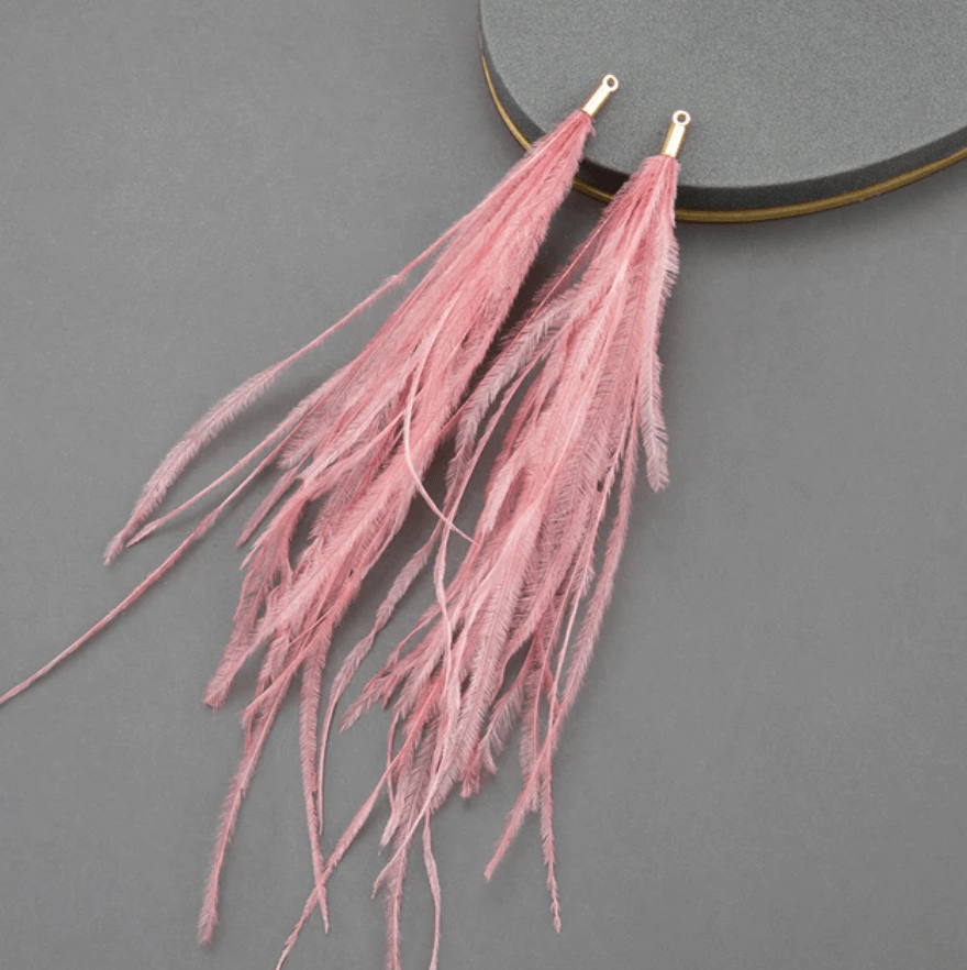 Dusty rose tassel on sale earrings