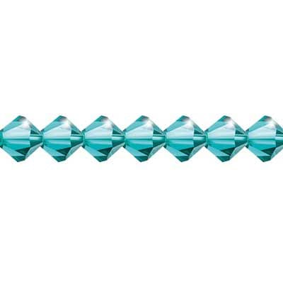 Preciosa Rondelle Beads 4mm Blue Zircon, Rondelle Preciosa *High Quality 5in Strand- 31pcs