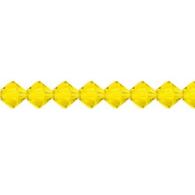 Preciosa Rondelle Beads 4mm Citrine Yellow, Rondelle Preciosa *High Quality 5in Strand- 31pcs