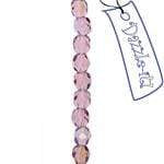 Sundaylace Creations & Bling Fire Polished Beads 4mm Dark Amethyst AB Transparent, Czech Fire Polished Beads
