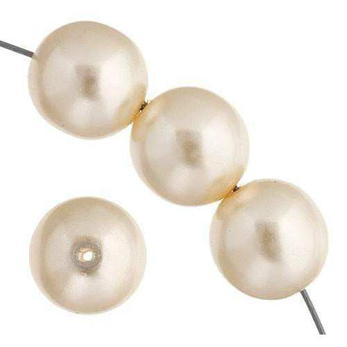 Sundaylace Creations & Bling Pearl Beads 4mm GLASS PEARL Round - Cream White, 45pcs, 8" strung