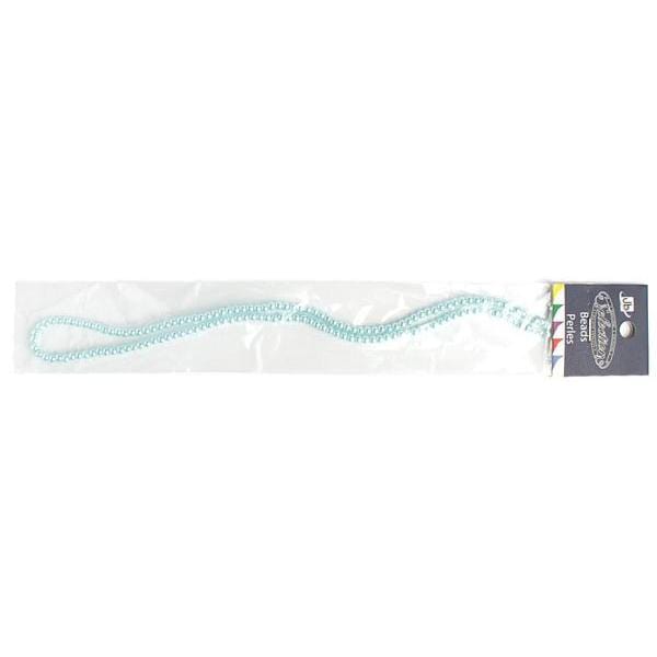 Sundaylace Creations & Bling Pearl Beads 4mm GLASS PEARL Round - Light Aqua  *2X8" STRUNG
