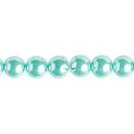 Sundaylace Creations & Bling Pearl Beads 4mm GLASS PEARL Round - Light Aqua  *2X8" STRUNG