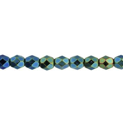 Sundaylace Creations & Bling Fire Polished Beads 4mm Green AB *IRIS Loose, Czech Fire Polished Beads 100 pcs