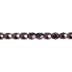 Sundaylace Creations & Bling Fire Polished Beads 4mm Jet Purple Luster Opaque, Fire Polish Beads, Loose