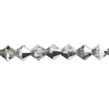 Preciosa Rondelle Beads 4mm Labrador HC *Silver, Rondelle Preciosa *High Quality 5in Strand- 31pcs