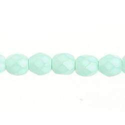 Sundaylace Creations & Bling Fire Polished Beads 4mm Light Mint Frosted Effect Strung, Fire Polished Beads Strung
