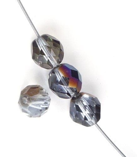 Sundaylace Creations & Bling Fire Polished Beads 4mm Light Sapphire Azuro Transparent, Czech Fire Polished Beads Strung
