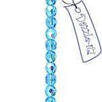 Sundaylace Creations & Bling Fire Polished Beads 4mm Medium Blue AB Transparent, Czech Fire Polished Beads
