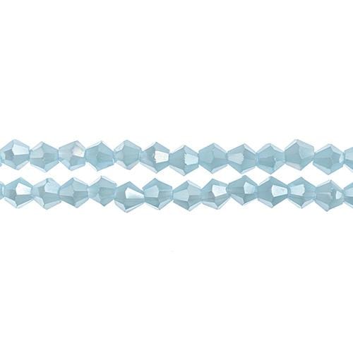 Crystal Lane Bicone Beads 4mm Opaque Blue AB, Crystal Lane Bicone (96pc) 2 x 7inch Strand