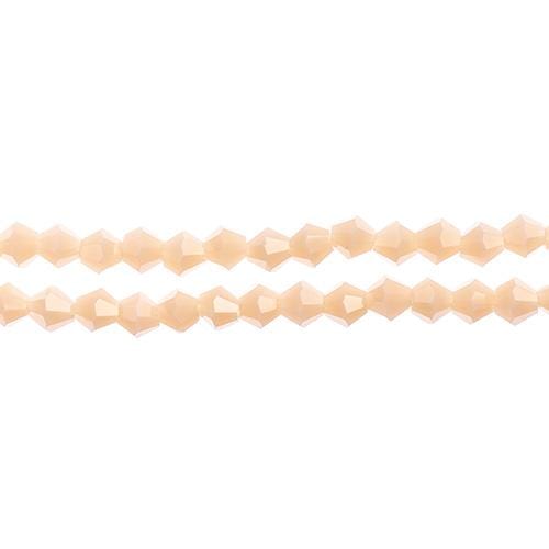 Crystal Lane Bicone Beads 4mm Opaque Cream, Crystal Lane Bicone (96pc) 2 x 7inch Strand