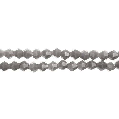 Crystal Lane Bicone Beads 4mm Opaque Grey, Crystal Lane Bicone (96pc) 2 x 7inch Strand