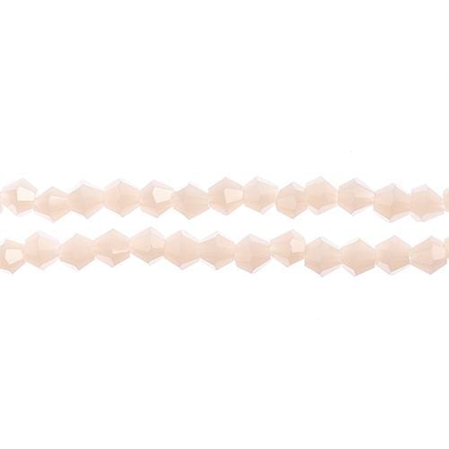Crystal Lane Bicone Beads 4mm Opaque Light Cream, Crystal Lane Bicone (96pc) 2 x 7inch Strand