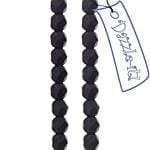 Sundaylace Creations & Bling Fire Polished Beads 4mm Opaque Navy Blue, Czech Fire Polished Beads