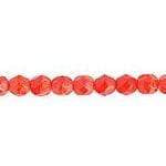 Sundaylace Creations & Bling Fire Polished Beads 4mm Opaque Red Silk, Fire Polished Beads, 100pcs Loose