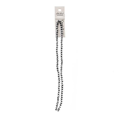 Crystal Lane Bicone Beads 4mm Opaque Silver Iris, Crystal Lane Bicone (96pc) 2 x 7inch Strand