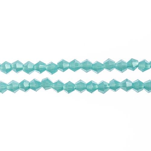 Crystal Lane Bicone Beads 4mm Opaque Turquoise Blue, Crystal Lane Bicone (96pc) 2 x 7inch Strand