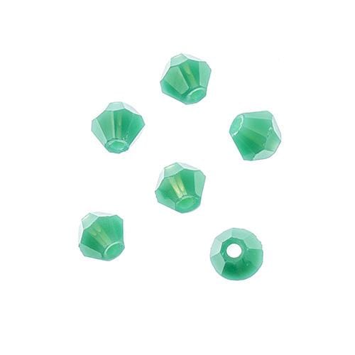 Crystal Lane Bicone Beads 4mm Opaque Turquoise Green, Crystal Lane Bicone (96pc) 2 x 7inch Strand