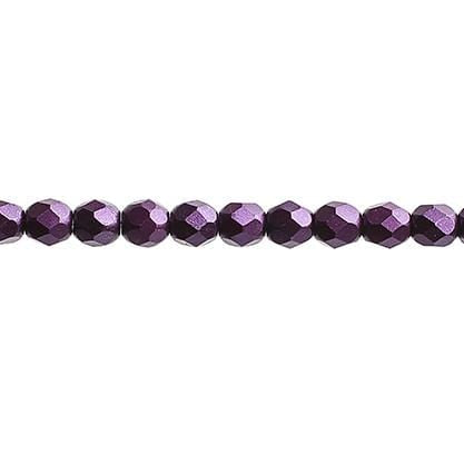 Sundaylace Creations & Bling Fire Polished Beads 4mm Pearl Pastels Purple,  Fire Polished Beads Strung