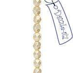 Sundaylace Creations & Bling Fire Polished Beads 4mm Pearlized Light Cream (Ivory), Fire Polished Beads Strung