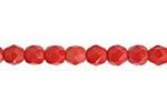 Sundaylace Creations & Bling Fire Polished Beads 4mm Red Opaque, Fire Polished Beads *100pcs