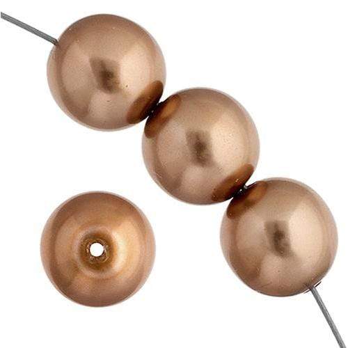 Sundaylace Creations & Bling Pearl Beads 4mm Rose Gold Czech Glass Pearls 8in Strand (45pcs)