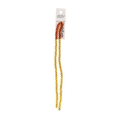 Crystal Lane Bicone Beads 4mm Transparent Amber, Crystal Lane Bicone (96pc) 2 x 7inch Strand