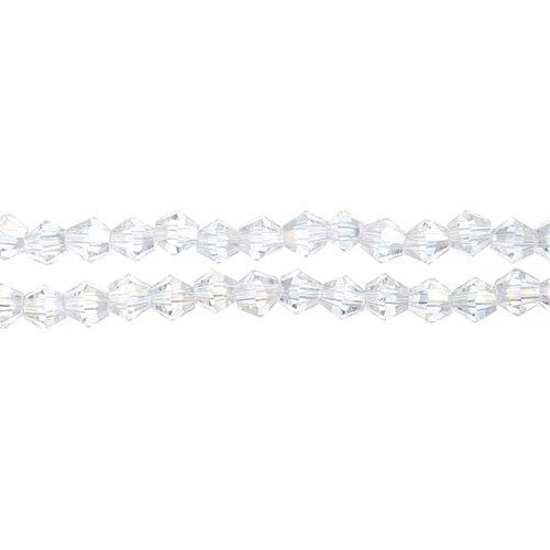 Crystal Lane Bicone Beads 4mm Transparent Crystal AB, Crystal Lane Bicone (96pc) 2 x 7inch Strand