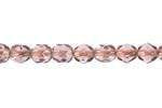 Sundaylace Creations & Bling Fire Polished Beads 4mm Transparent Light Amethyst Copper Lined, Fire Polished Beads