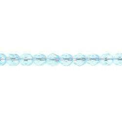 Sundaylace Creations & Bling Fire Polished Beads 4mm Transparent Light Aqua Blue Matte, Fire Polished Beads