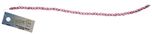 John Beads Fire Polished Beads 4mm Transparent Light Aqua Pink Luster Czech Fire Polished Beads