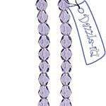 Sundaylace Creations & Bling Fire Polished Beads 4mm Transparent Purple, Fire Polished Beads