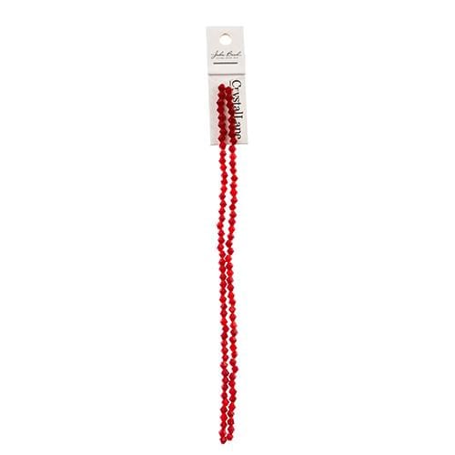 Crystal Lane Bicone Beads 4mm Transparent Red AB, Crystal Lane Bicone (96pc) 2 x 7inch Strand