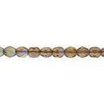 Sundaylace Creations & Bling Fire Polished Beads 4mm Transparent Smoke Topaz Matte AB, Fire Polish Beads, Loose  *5g