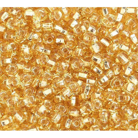 Sundaylace Creations & Bling 6/0 Pony Beads 6/0 Pony Seed Beads, Gold Silver Lined