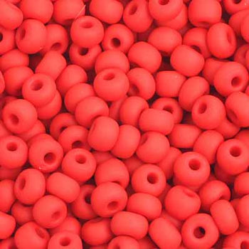 Sundaylace Creations & Bling 6/0 Pony Beads 6/0 Pony Seed Beads Light Red Matte