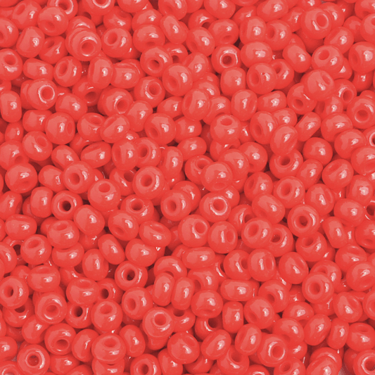 Sundaylace Creations & Bling 6/0 Pony Beads 6/0 Light Red 6/0 Pony Seed Beads, Light Red Opaque