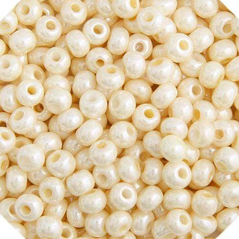 Sundaylace Creations & Bling 6/0 Pony Beads 6/0 Pony Seed Beads, Opaque Pearl Eggshell
