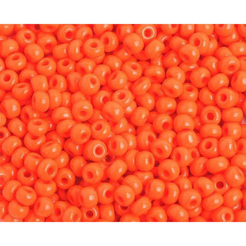 Sundaylace Creations & Bling 6/0 Pony Beads 6/0 Pony Seed Beads, Orange Opaque