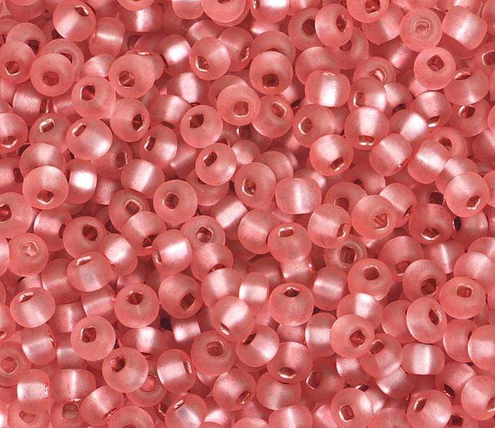 Sundaylace Creations & Bling 6/0 Pony Beads 6/0 Pony Seed Beads, Rose Silver Lined Matte