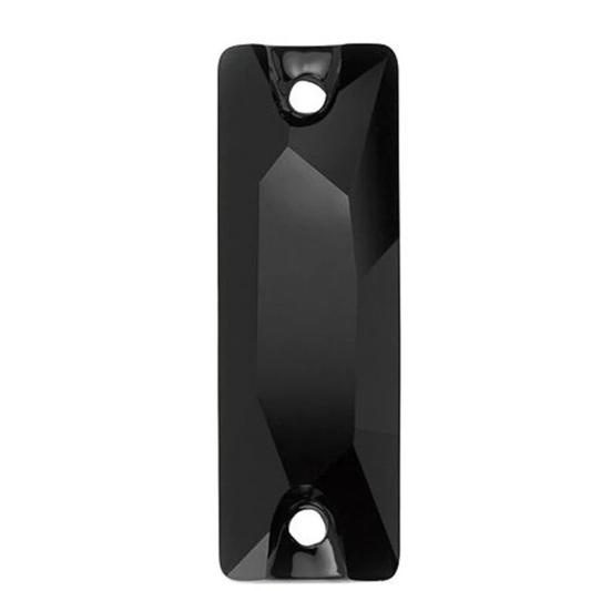 Sundaylace Creations & Bling Fancy Glass Gems Black Rectangle 6*18mm Cosmic Baguette Rectangle Flat Back, Sew on, Fancy Glass Gems