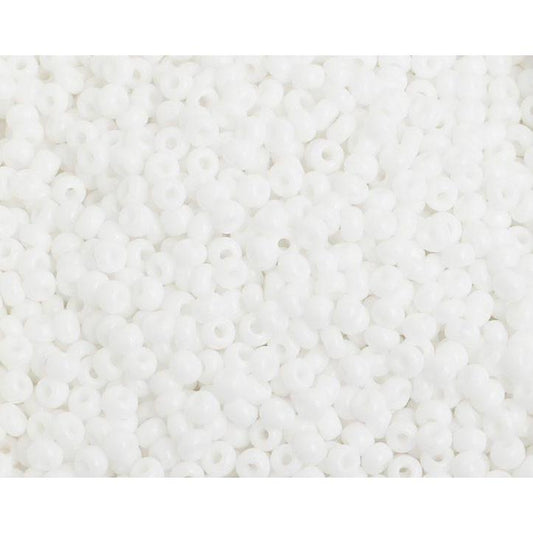 Sundaylace Creations & Bling 8/0 Seed Beads 8/0 Opaque White Preciosa Seed Beads