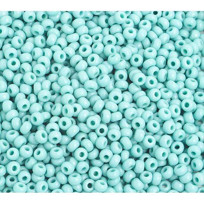 Sundaylace Creations & Bling 8/0 Seed Beads 8/0 Turquoise Opaque Preciosa Seed Beads