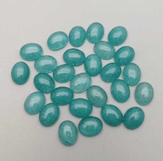 Sundaylace Creations & Bling Turquoise Stone 8*10mm Bright Easter Oval Stone Cabochon, Glue on, Stone Gem