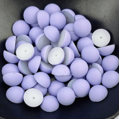 Sundaylace Creations & Bling Resin Gems 8mm Lilac Purple Matte 8mm MATTE Pearl Mini Rivoli, Glue on, Resin Gems *Sold in sets of 4 gems